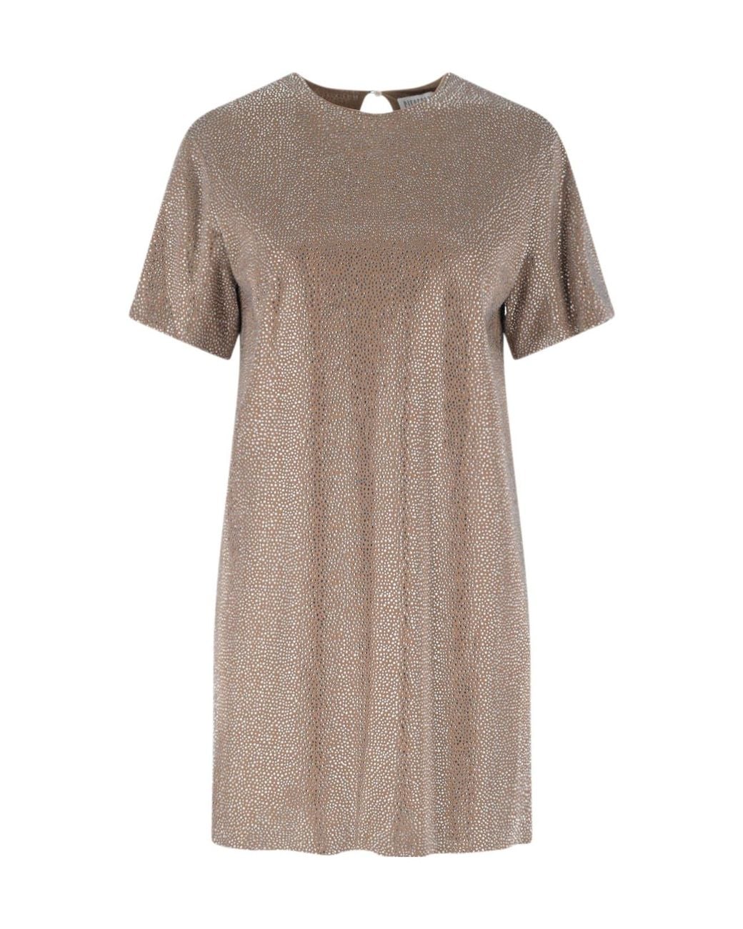 GIUSEPPE DI MORABITO Natural Studded Shift Dress