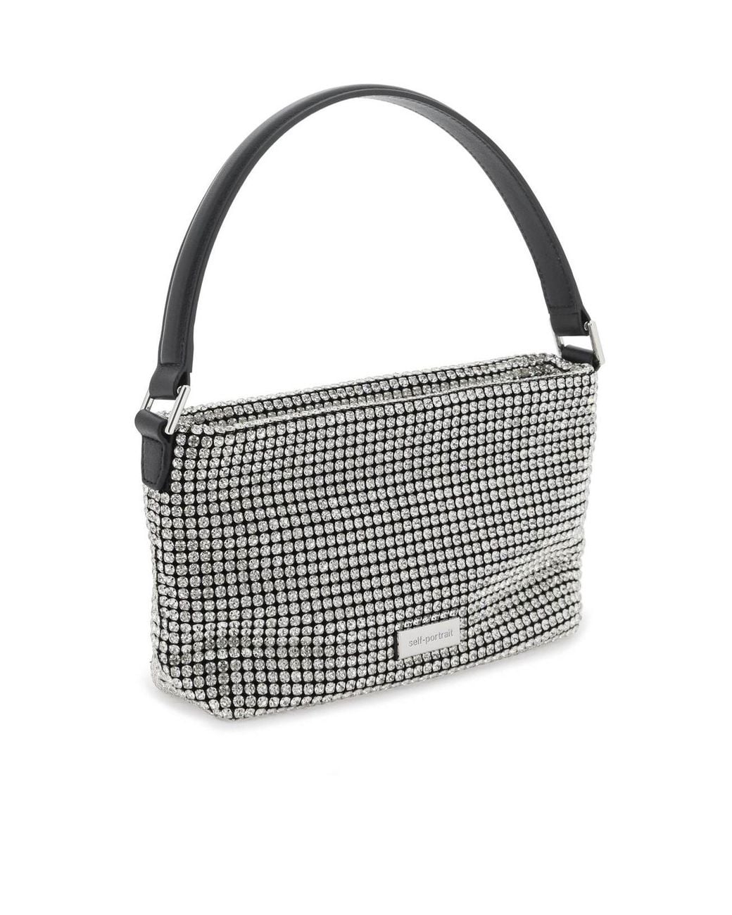 Self-Portrait Multicolor Small Diamante Embellished Zipped Tote Bag