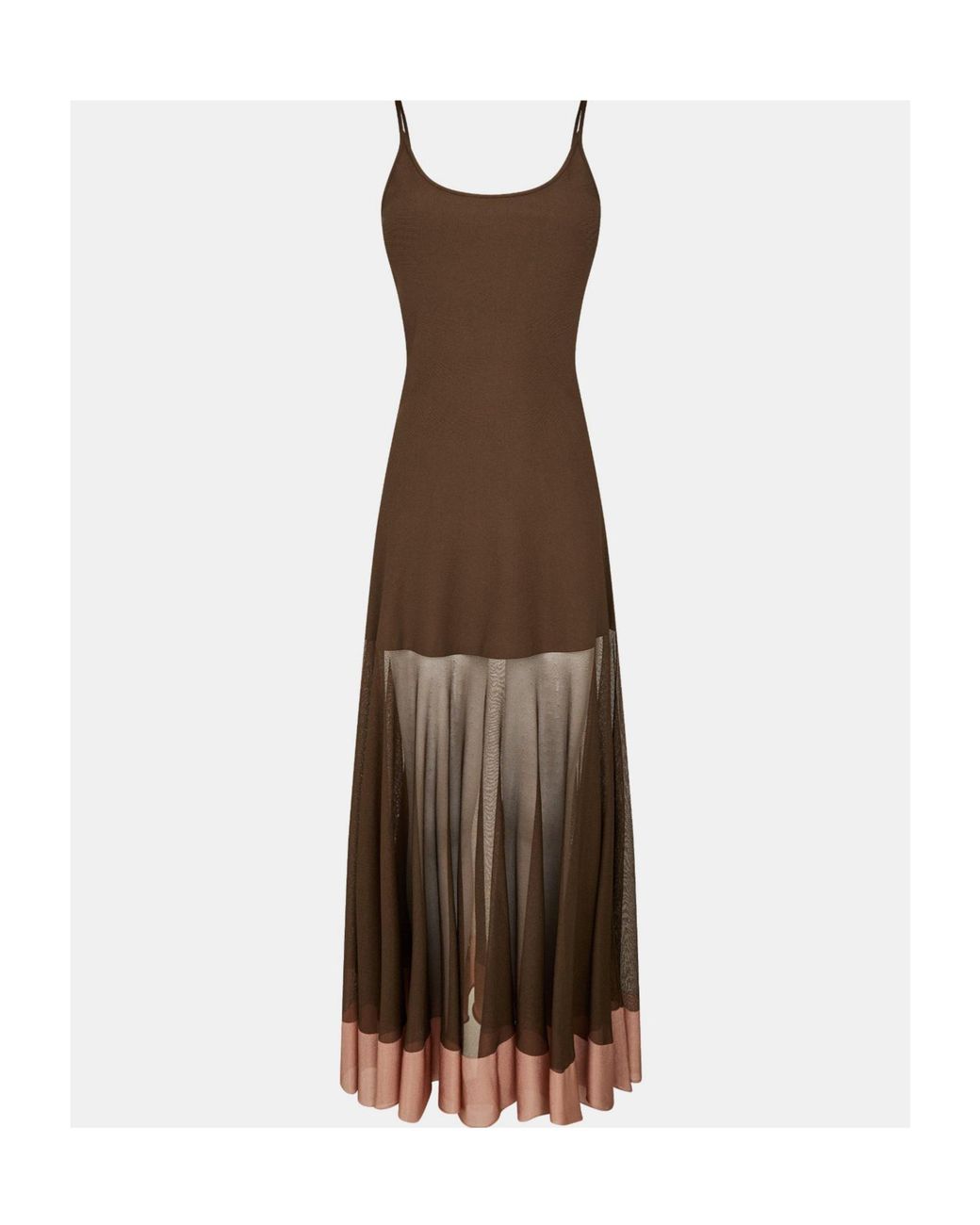 Fendi Brown Color-Block Dress