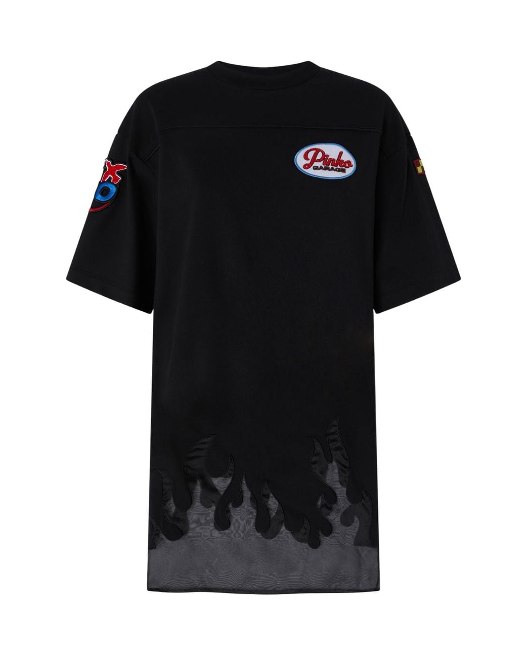 Pinko Black Logo-Appliqué T-Shirt