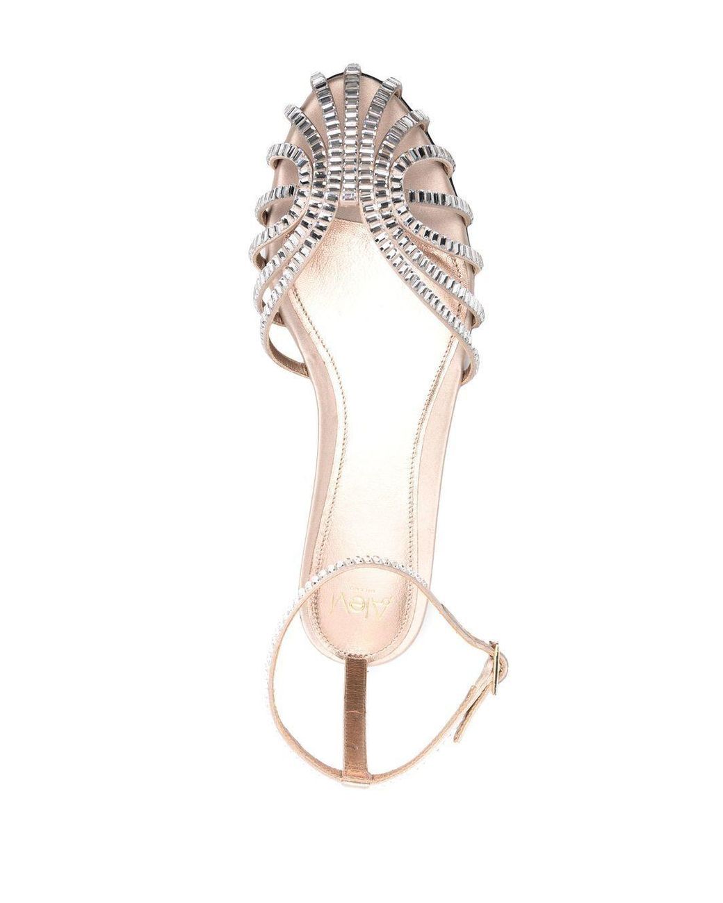 ALEVI White Cut-Out Flat Sandals