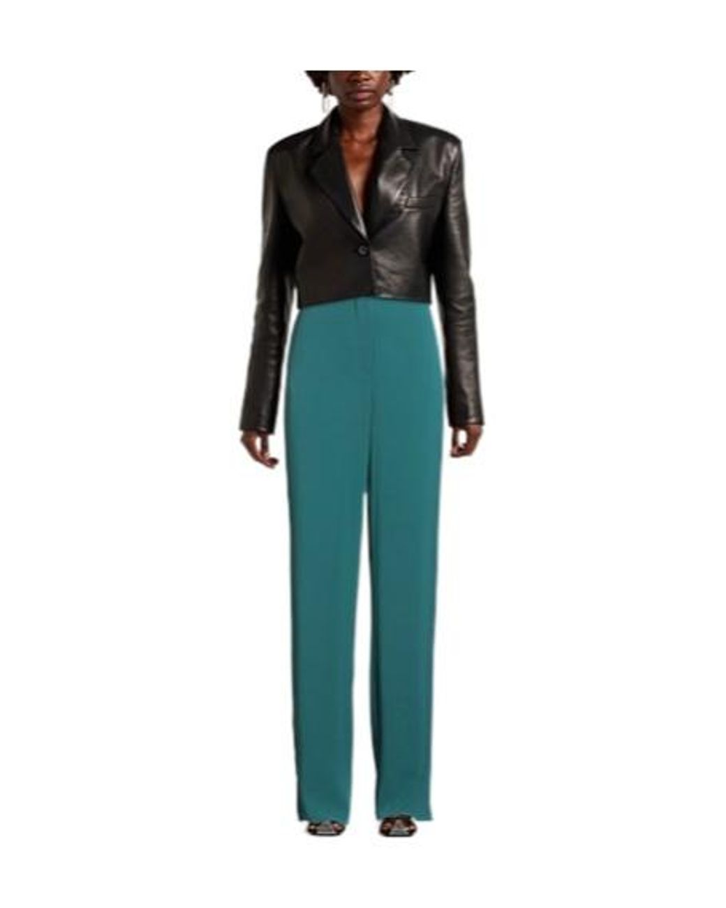 Max Mara Green Loose Casual Trousers