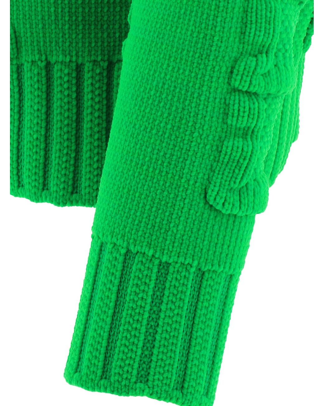 Bottega Veneta Green Knitted Long-Sleeve Jumper for men