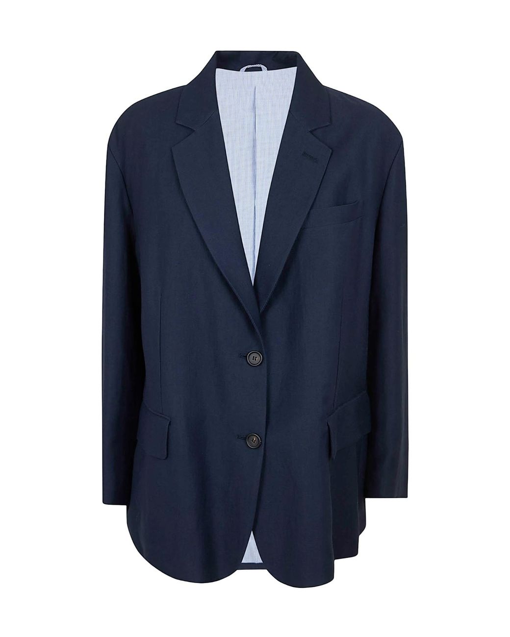 Brunello Cucinelli Blue Single Breasted Blazer