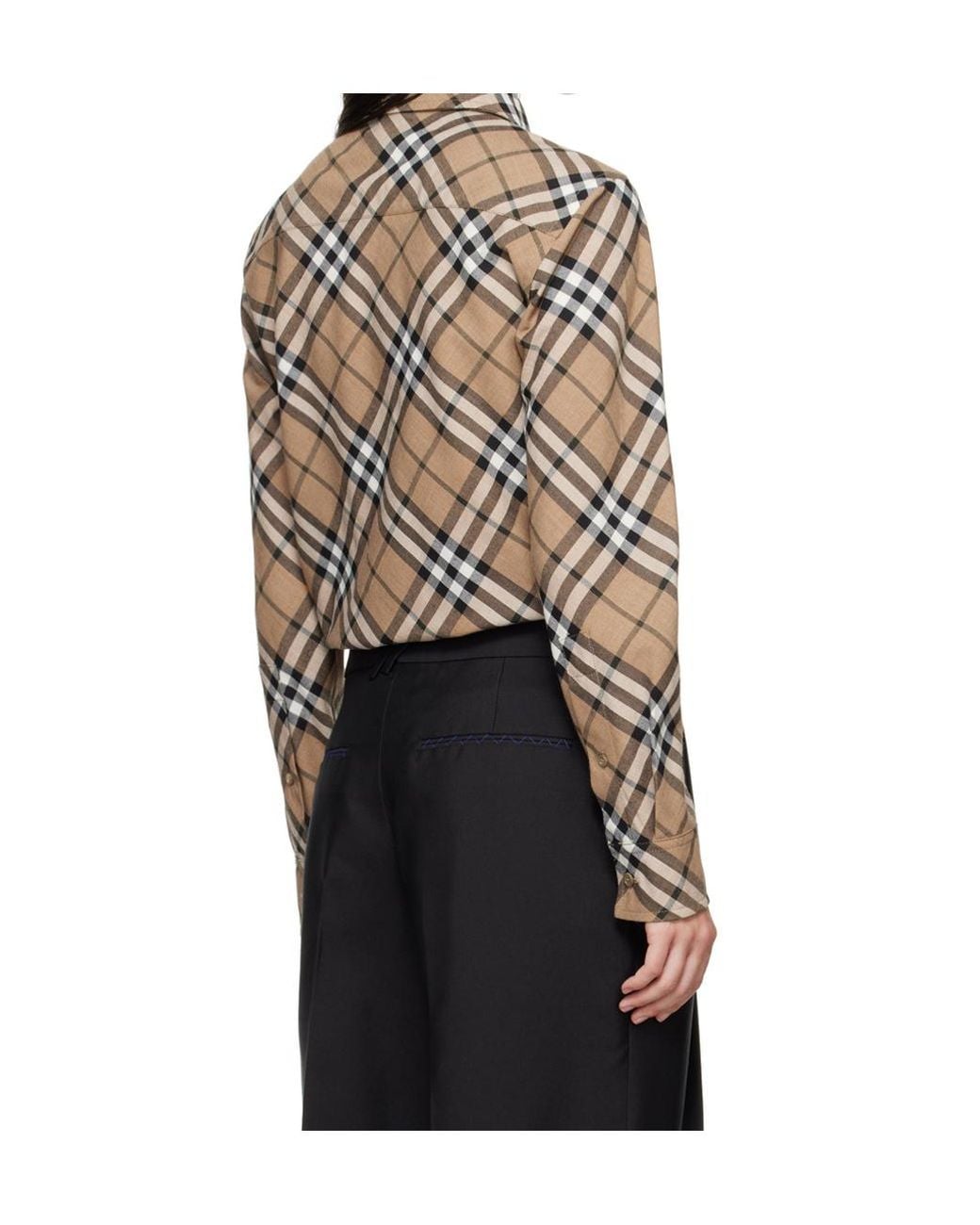 Burberry Gray Check Shirt