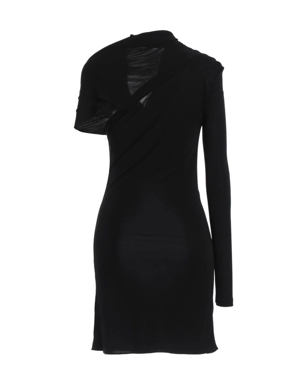 Saint Laurent Black Jersey Flared Dress