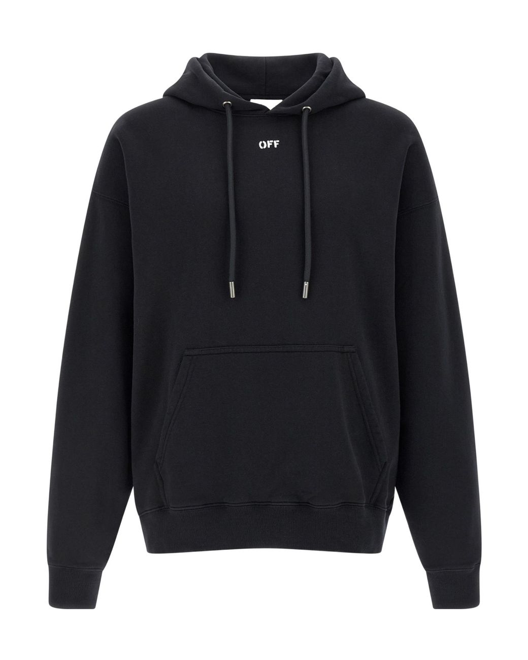 Off-White c/o Virgil Abloh Blue Logo Printed Drawstring Hoodie for men