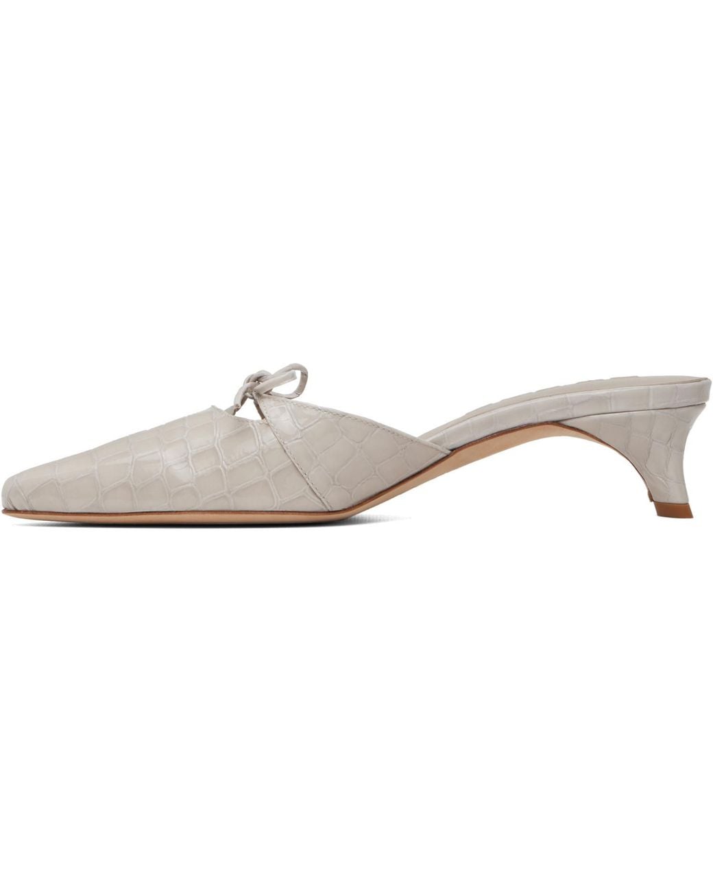 By Far White Babybow Mules