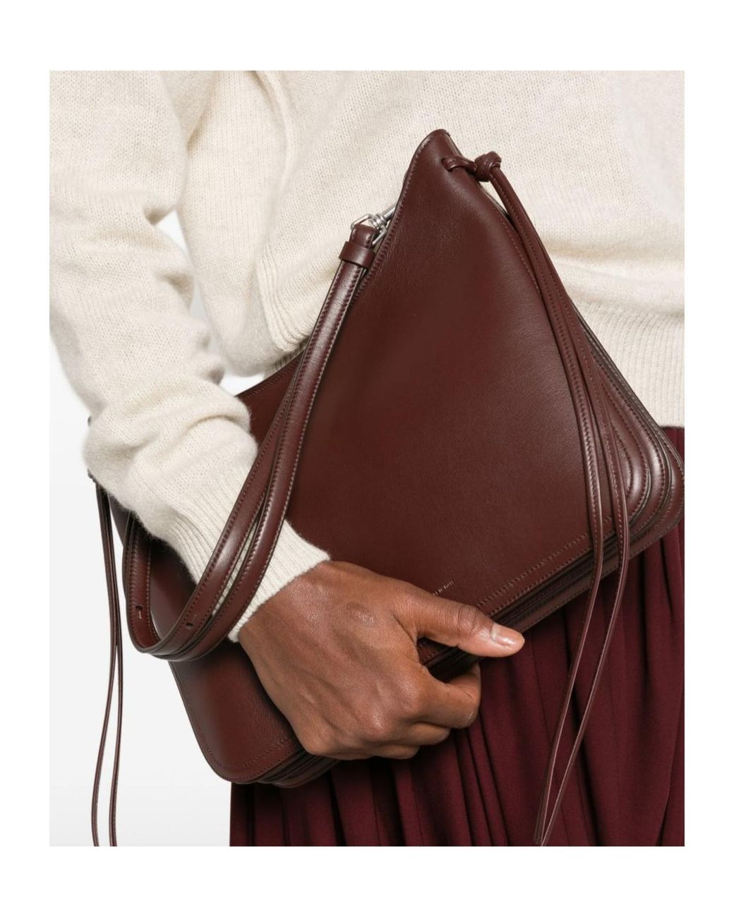 Phoebe Philo Brown Top-Handle Shoulder Bag