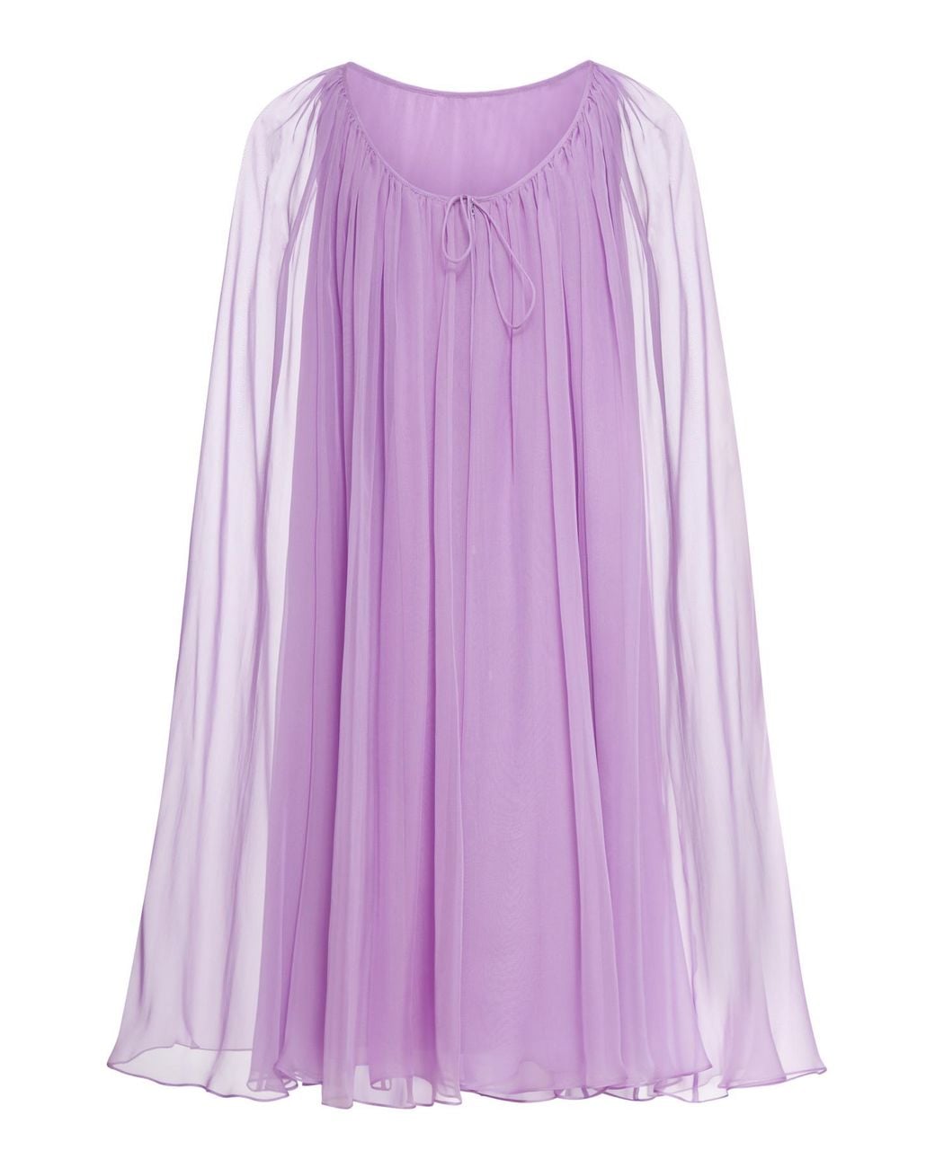 Max Mara Purple Pianoforte Tulle Crewneck Sleeveless Dress