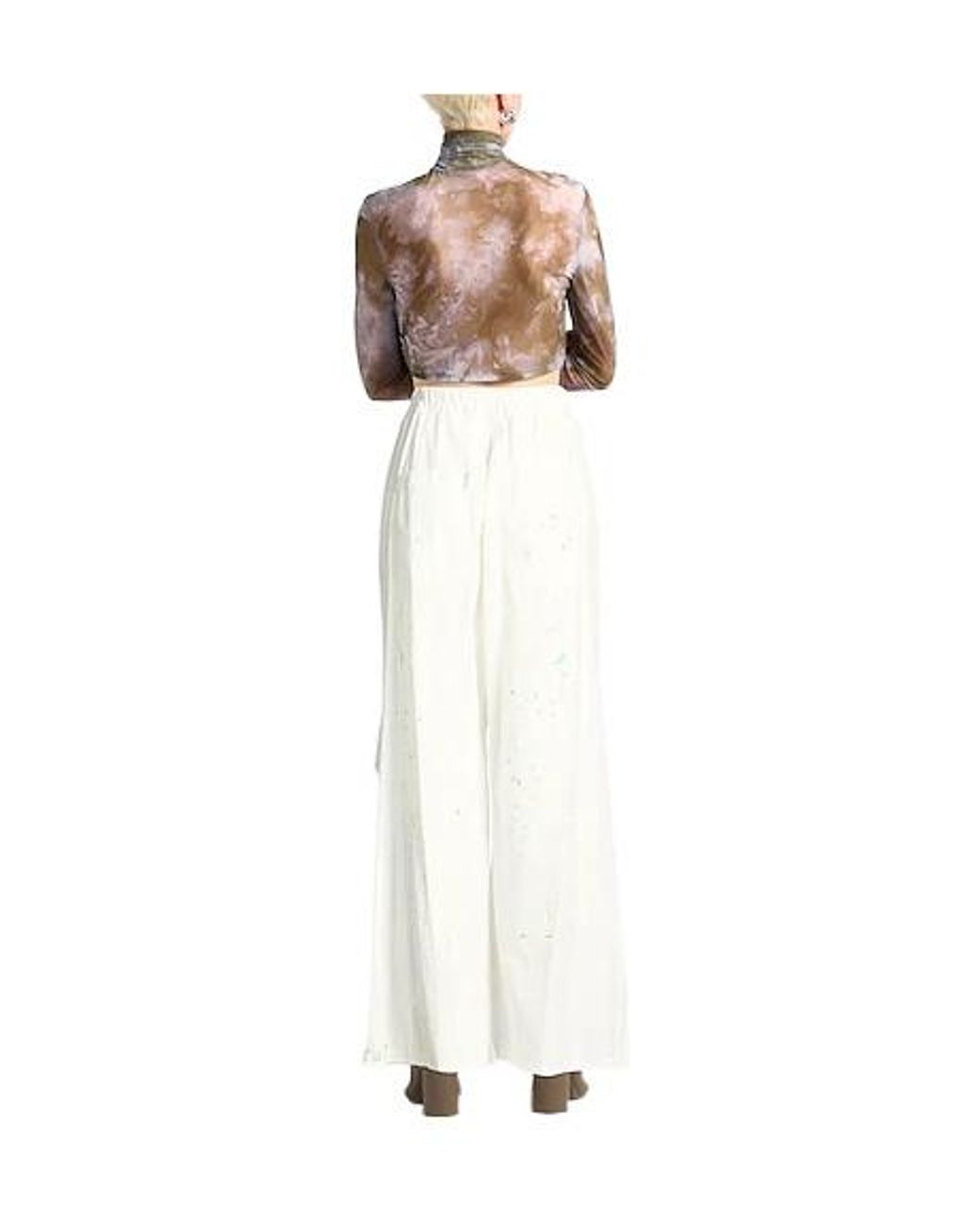 MM6 by Maison Margiela White Relaxed Straightleg Trousers