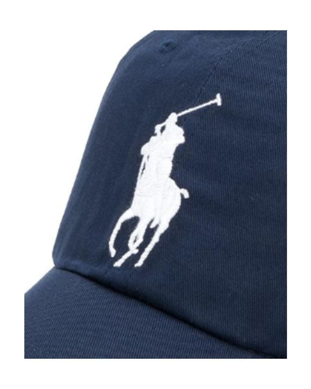 Polo Ralph Lauren Blue Big Pony Chino Ball Cap for men