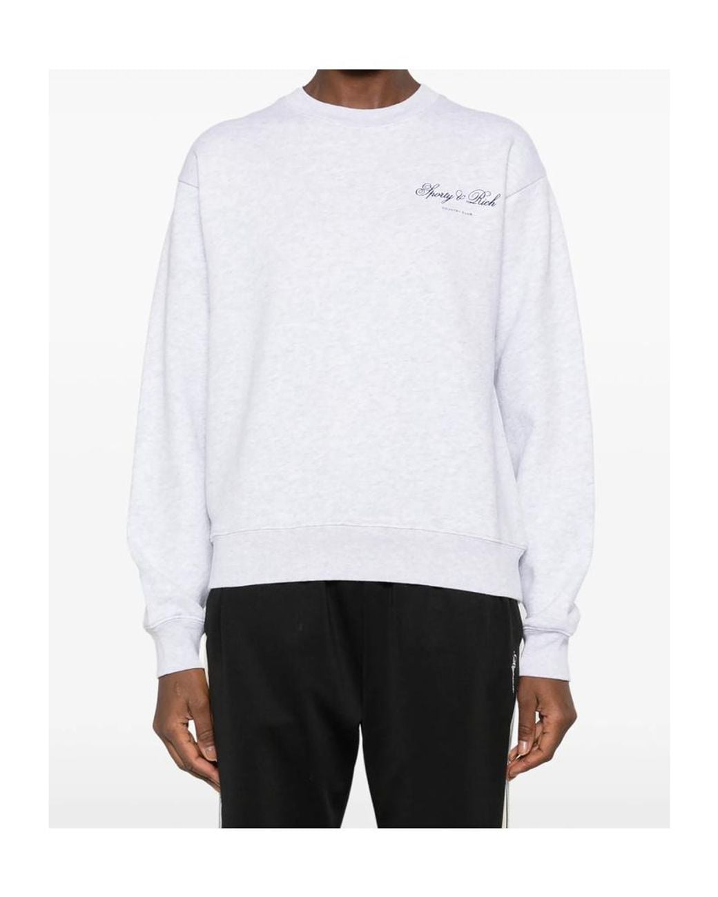 Sporty & Rich White Long-Sleeved Knit Top
