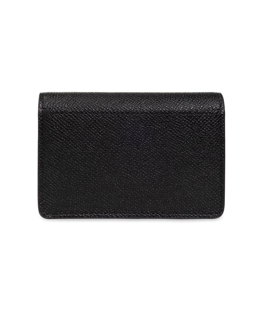 Ferragamo Black Ferragamo Gancini Plaque Card Holder