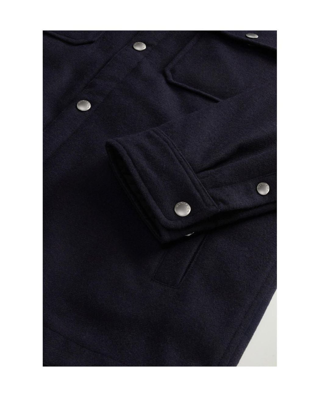 Woolrich Blue Padded Alaskan Overshirt for men