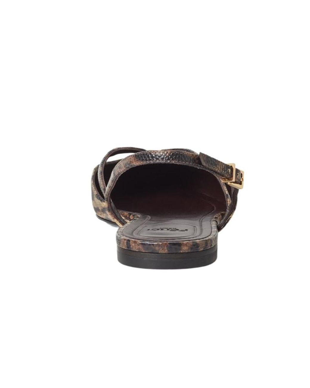 Fendi Brown Printed Karung Flats