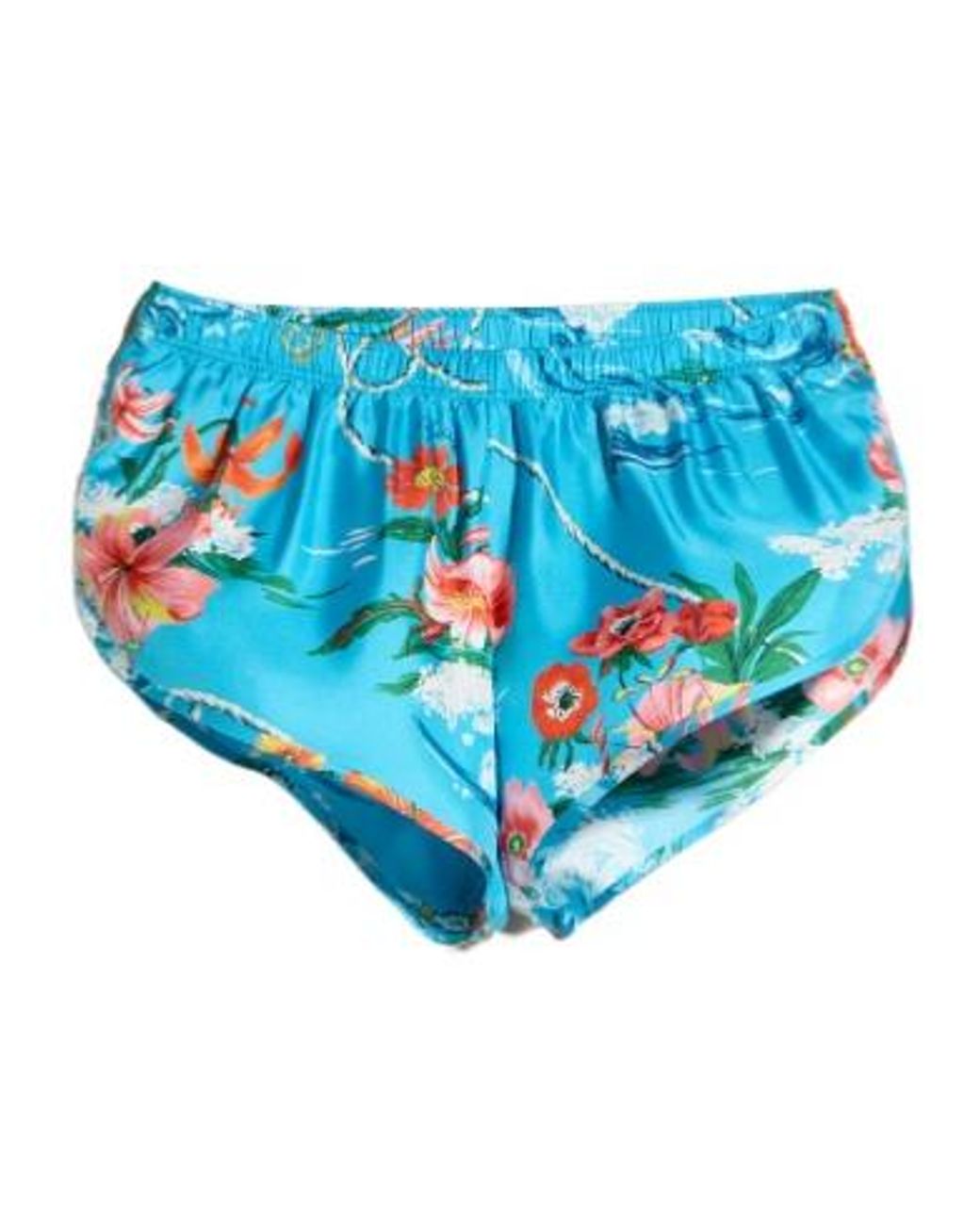 Gucci Blue Graphic Printed Twill Shorts