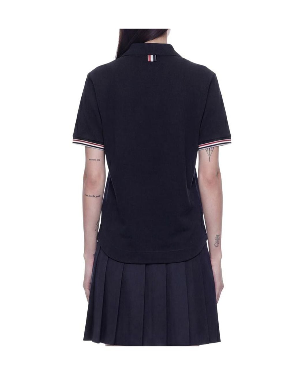 Thom Browne Blue Keyhole Polo Shirt