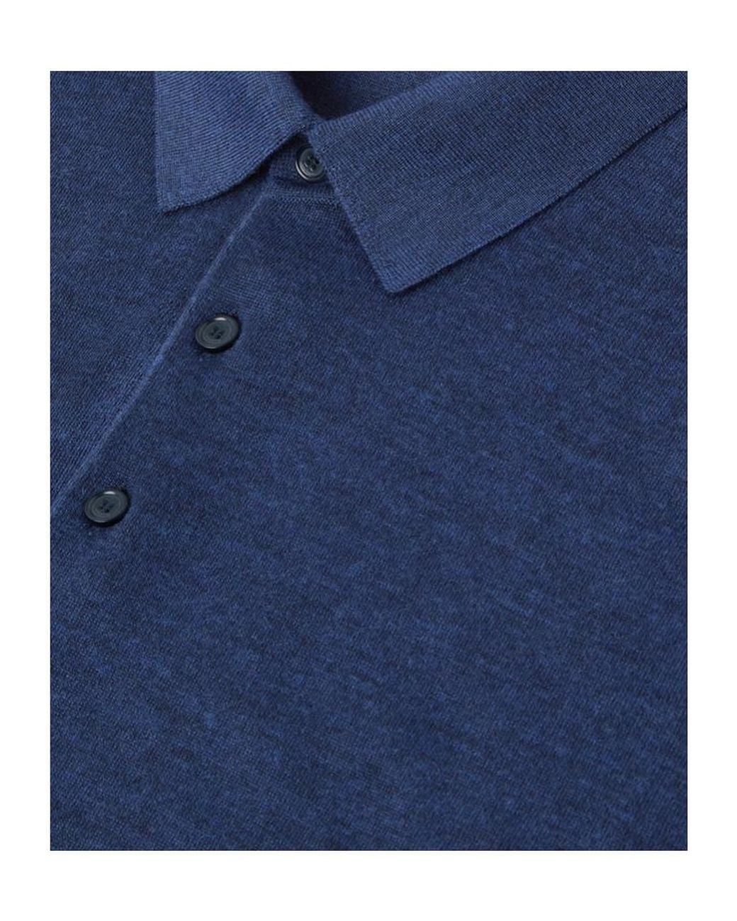 Loro Piana Blue Sottile Polo Shirt for men