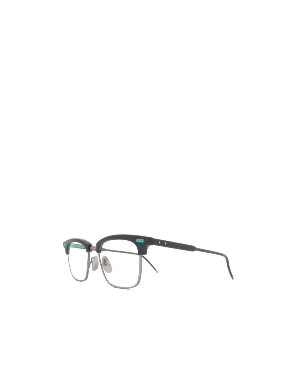 Thom Browne White Eyewear Square Frame Glasses for men