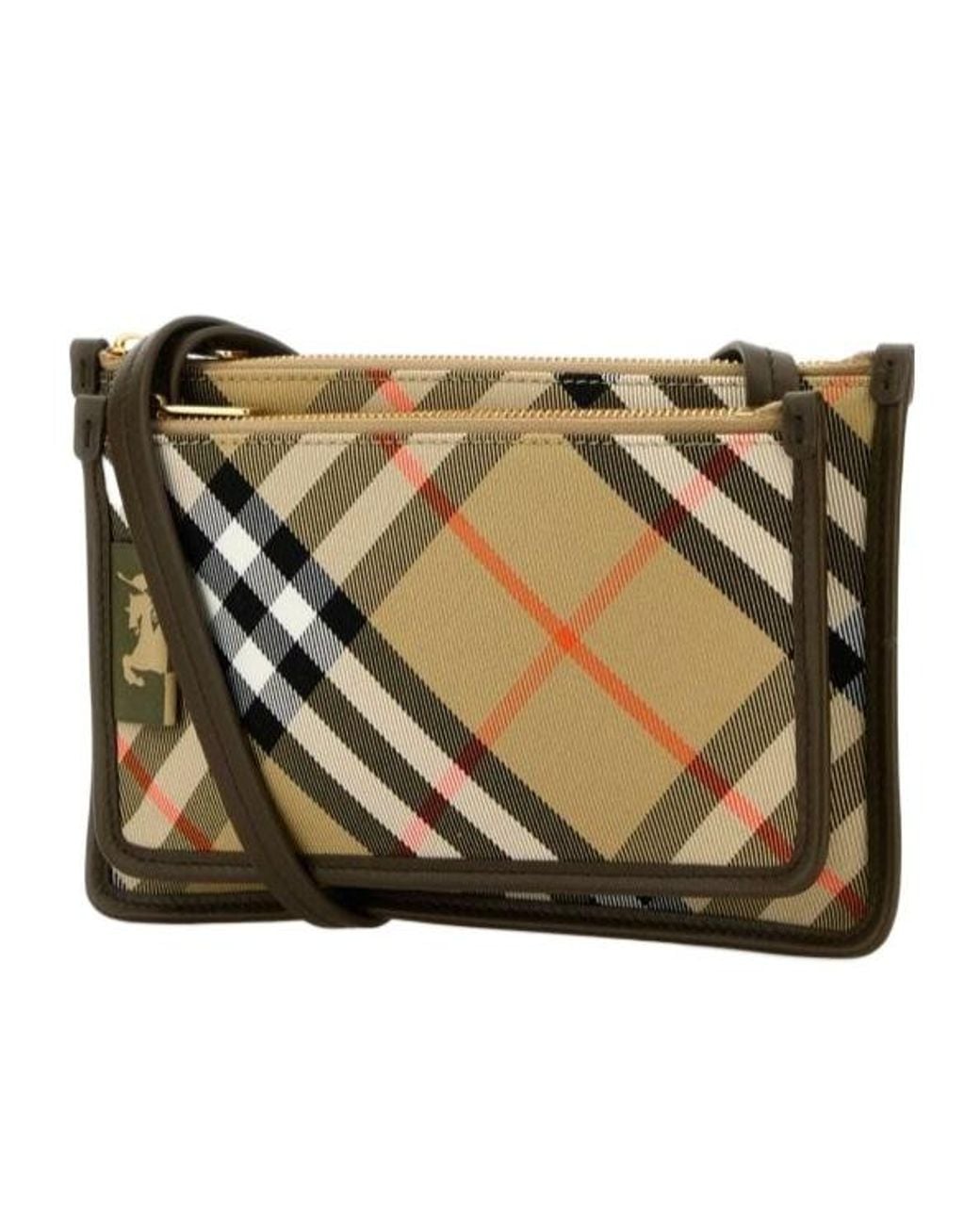 Burberry Metallic Checked Sling Crossbody Bag
