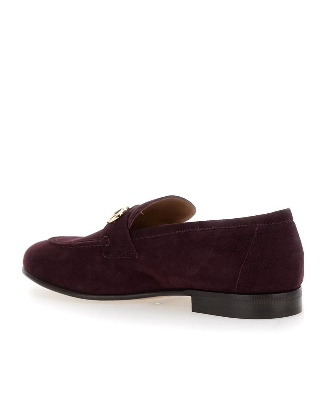 Ferragamo Purple Round Toe Loafers
