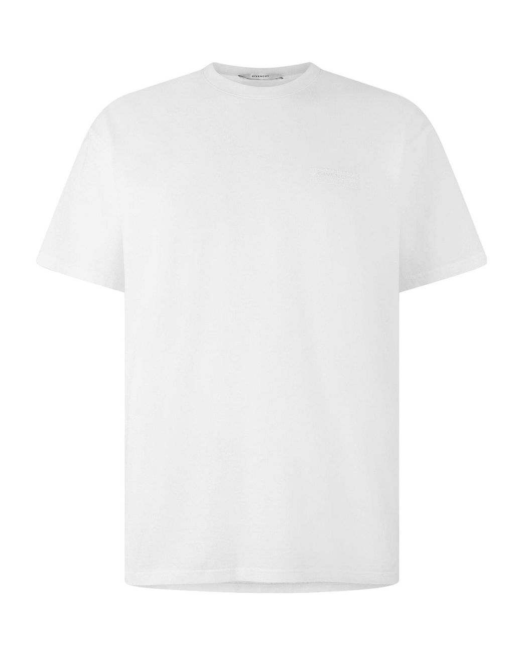 Givenchy White Crew-Neck Short-Sleeve T-Shirt for men
