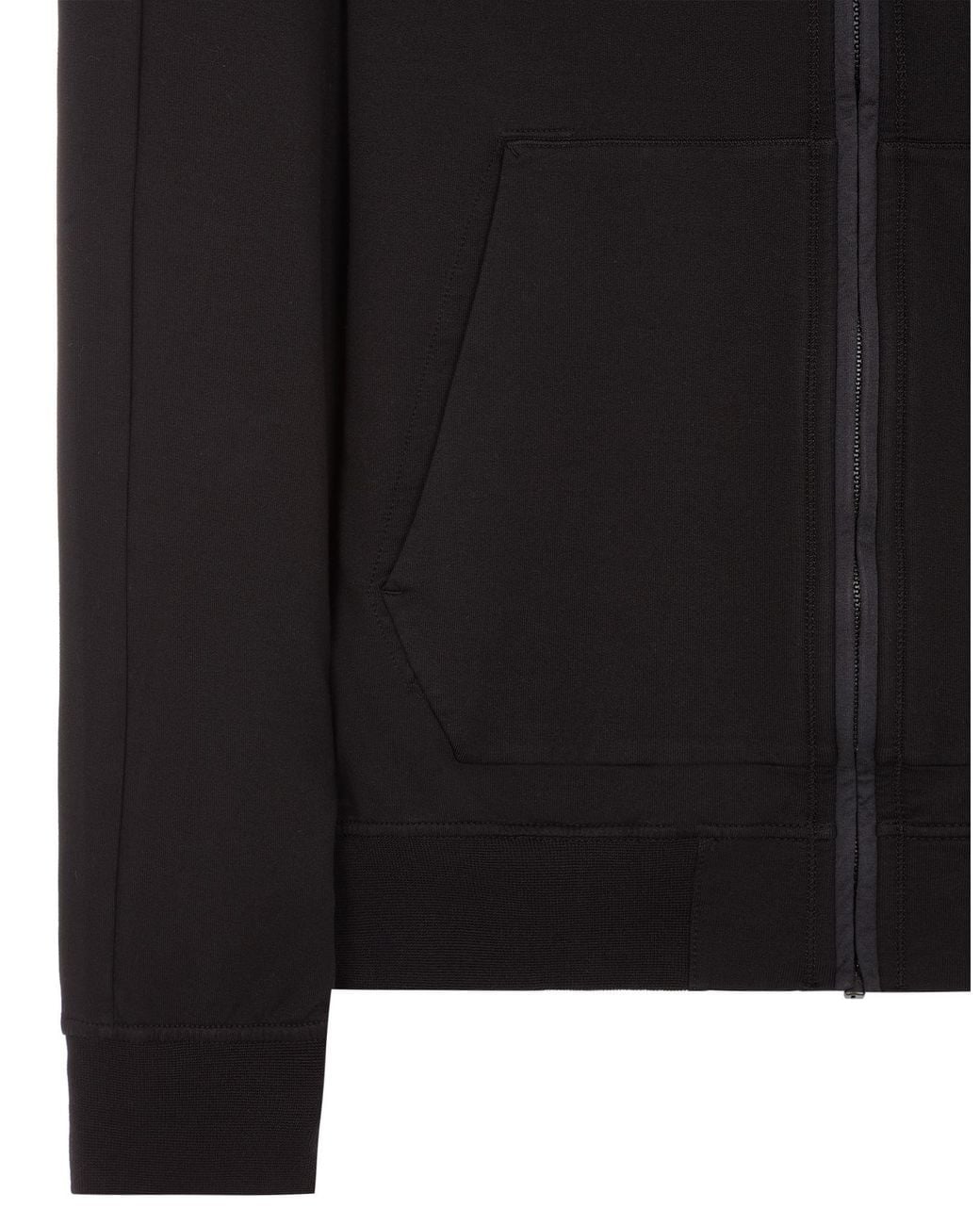 Stone Island Black High-Neck Zip-Up Jacket for men