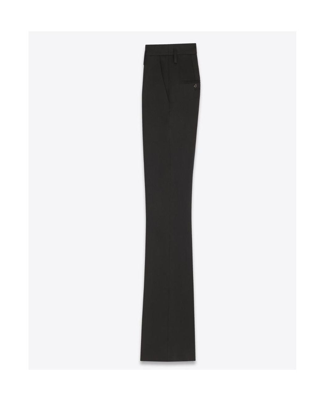 Saint Laurent Black High Waist Straight Leg Trousers