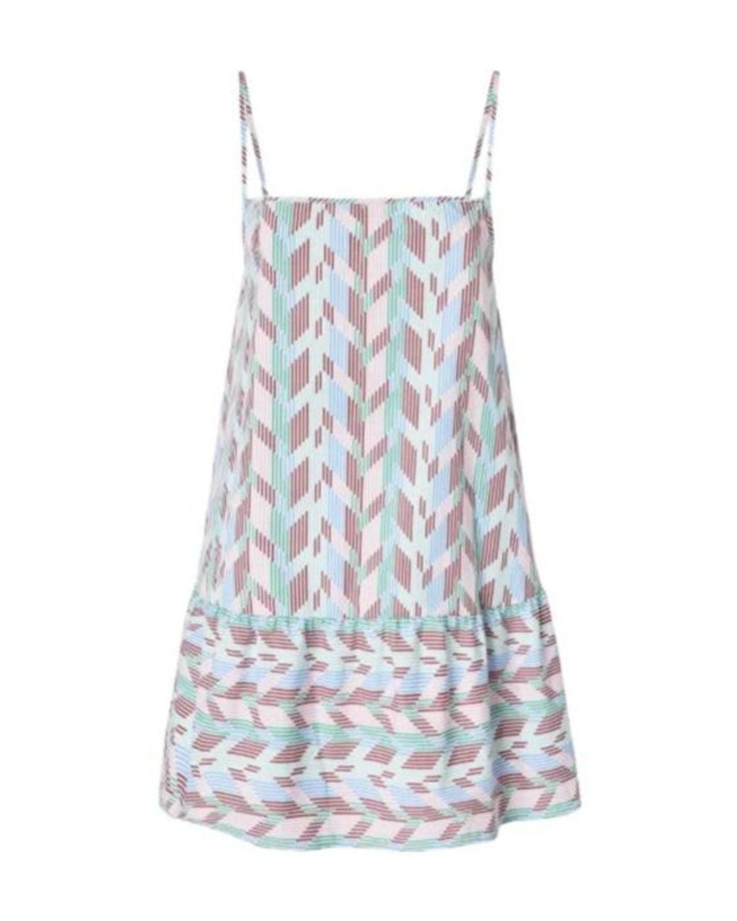 Missoni Blue Chevron-Patterned Mini Dress