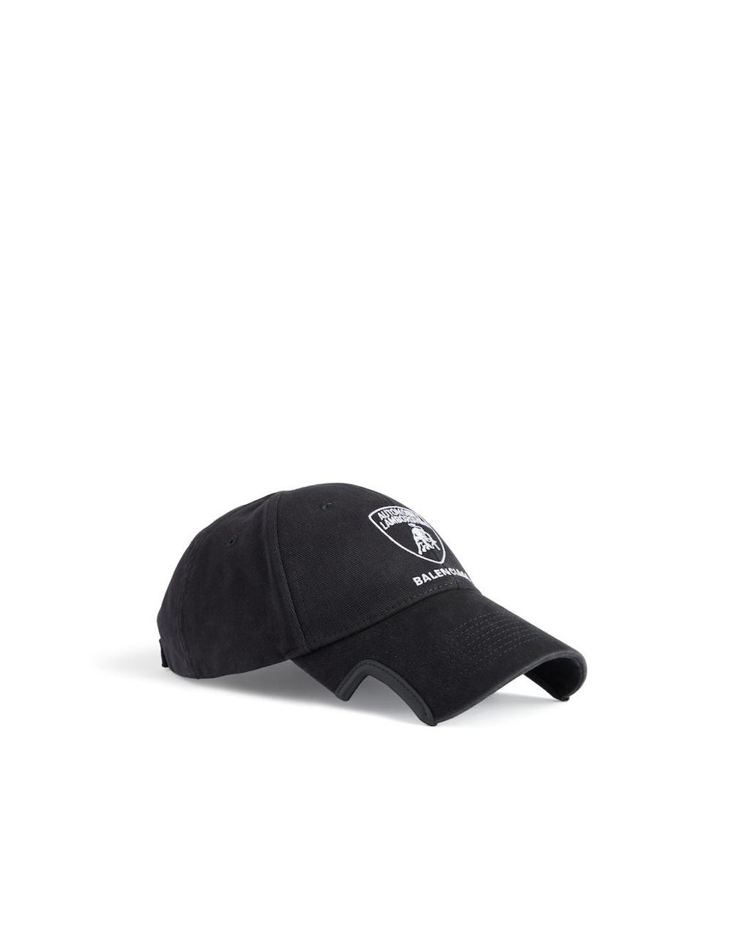 Balenciaga Black Logo Embroidered Baseball Cap for men