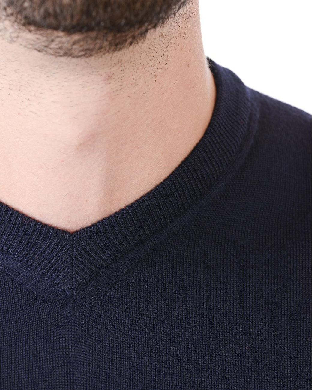 Emporio Armani Blue Round-Neck And Long-Sleeved Sweater for men