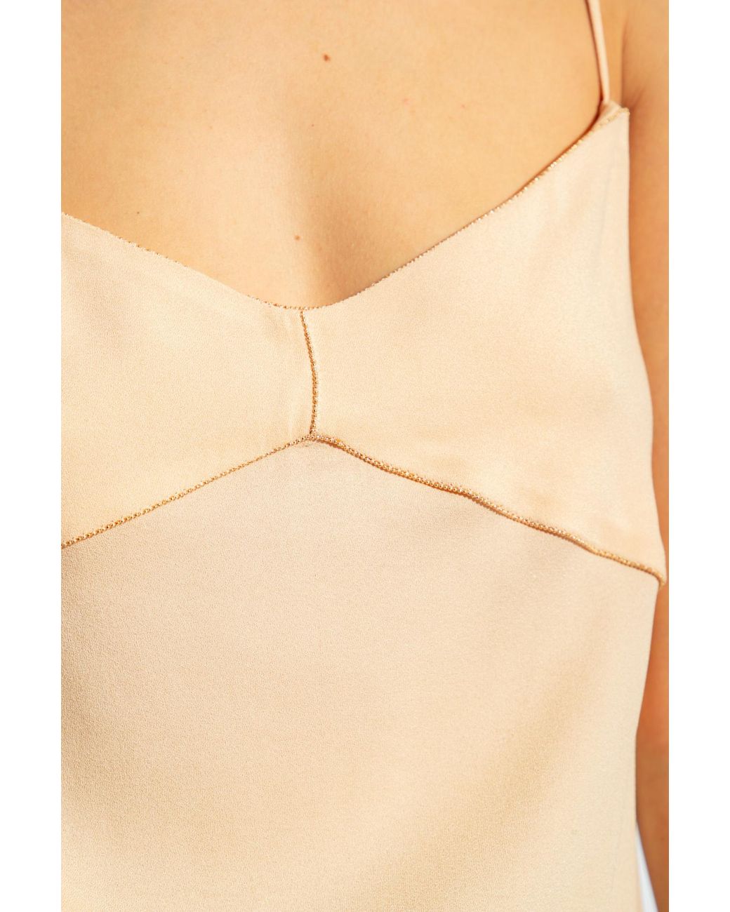 Fabiana Filippi Natural Embellished Tank Top
