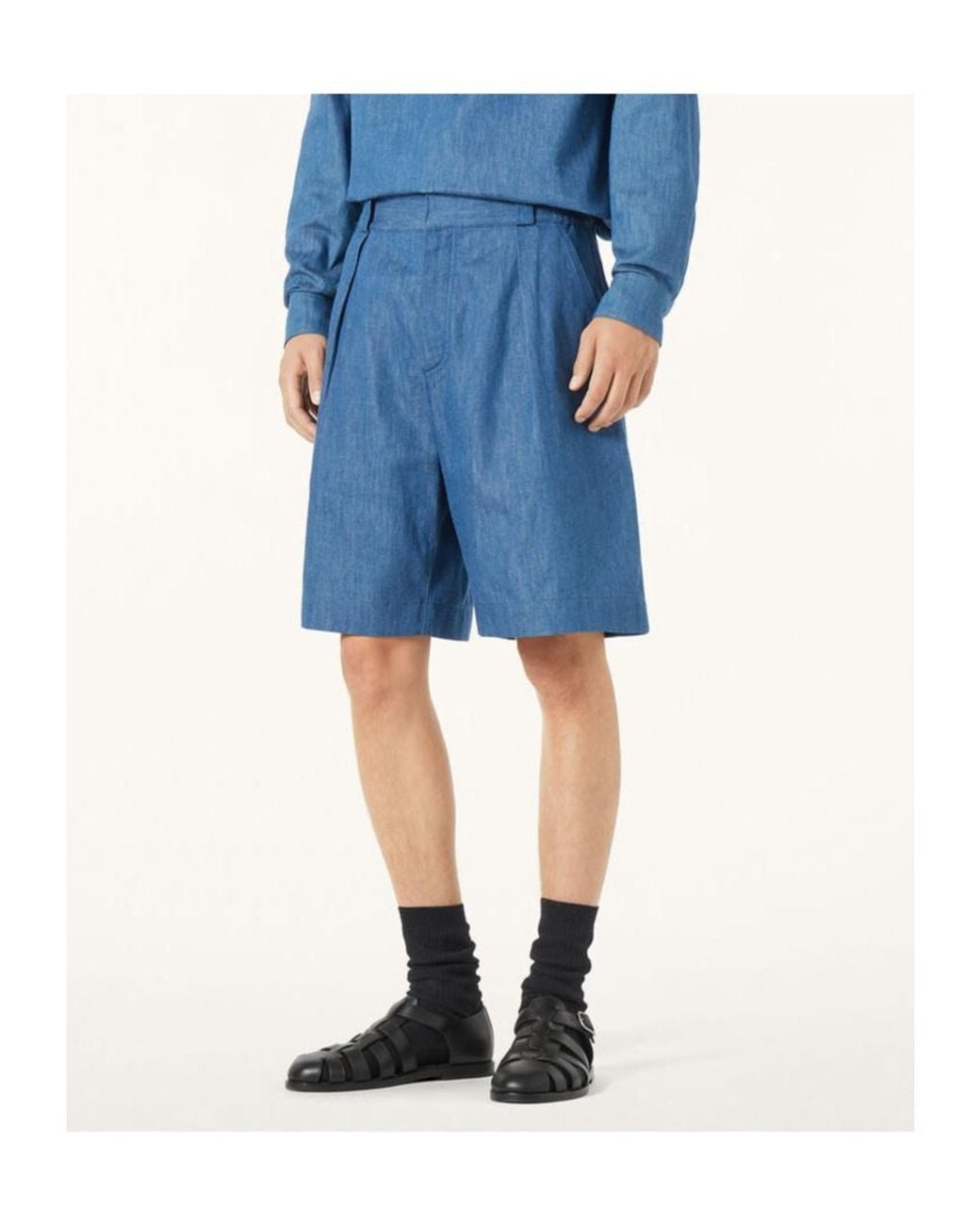 Loro Piana Blue Reinga Bermuda Shorts for men