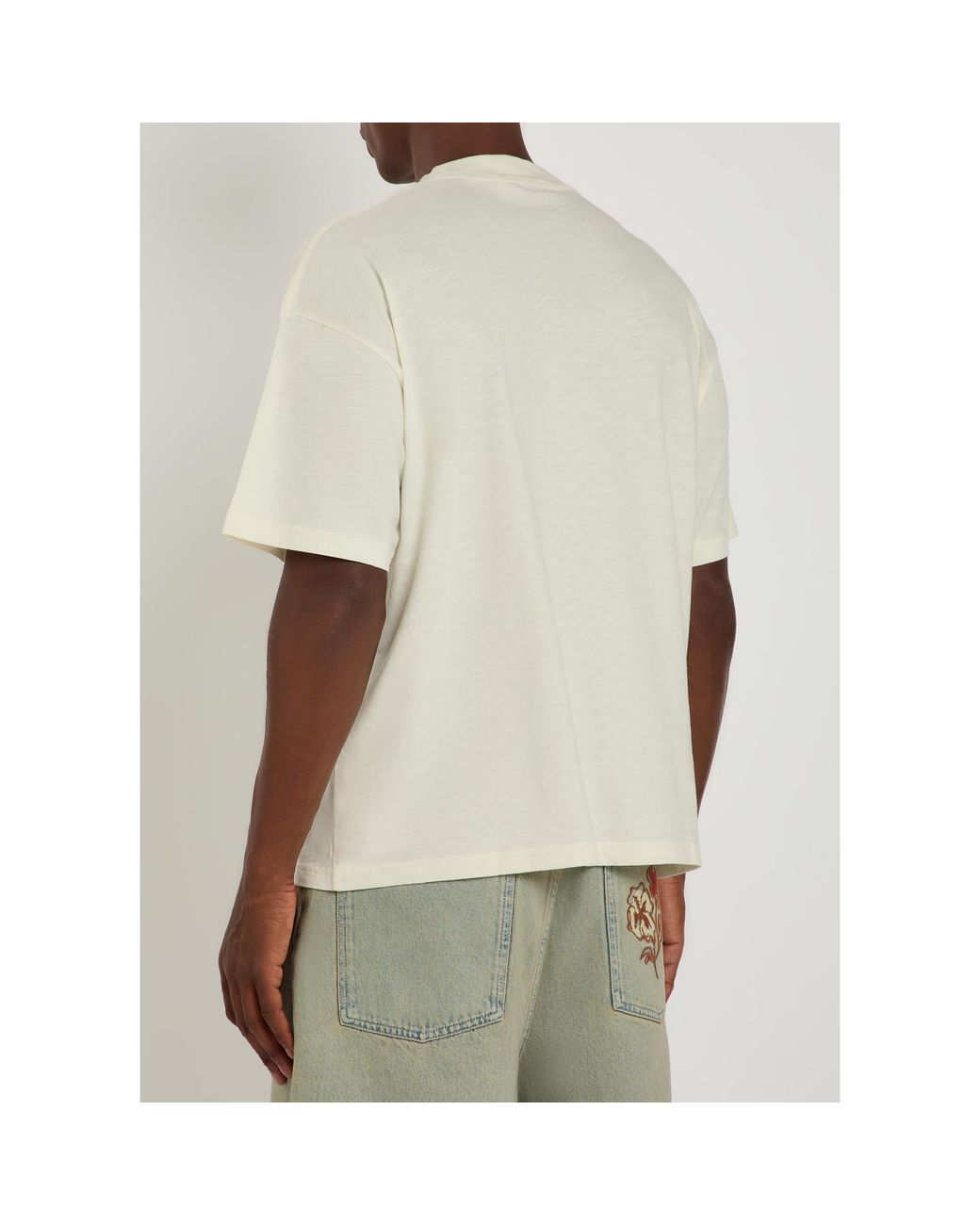 Represent White Thick Cotton T-Shirt for men