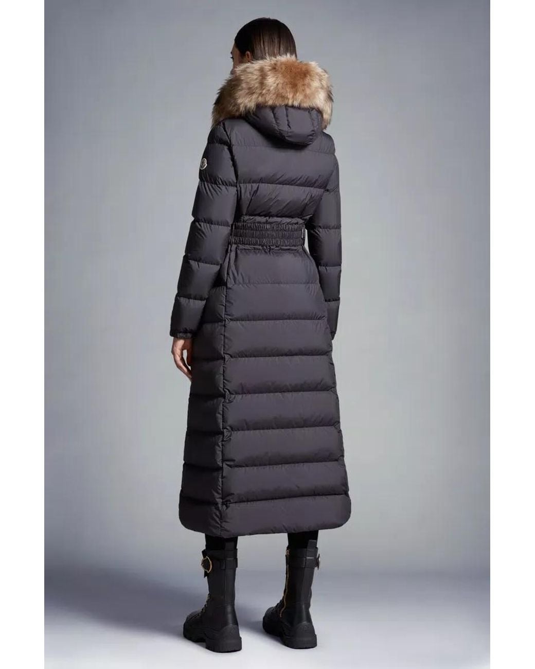 Moncler Black Fudson Long Down Jacket