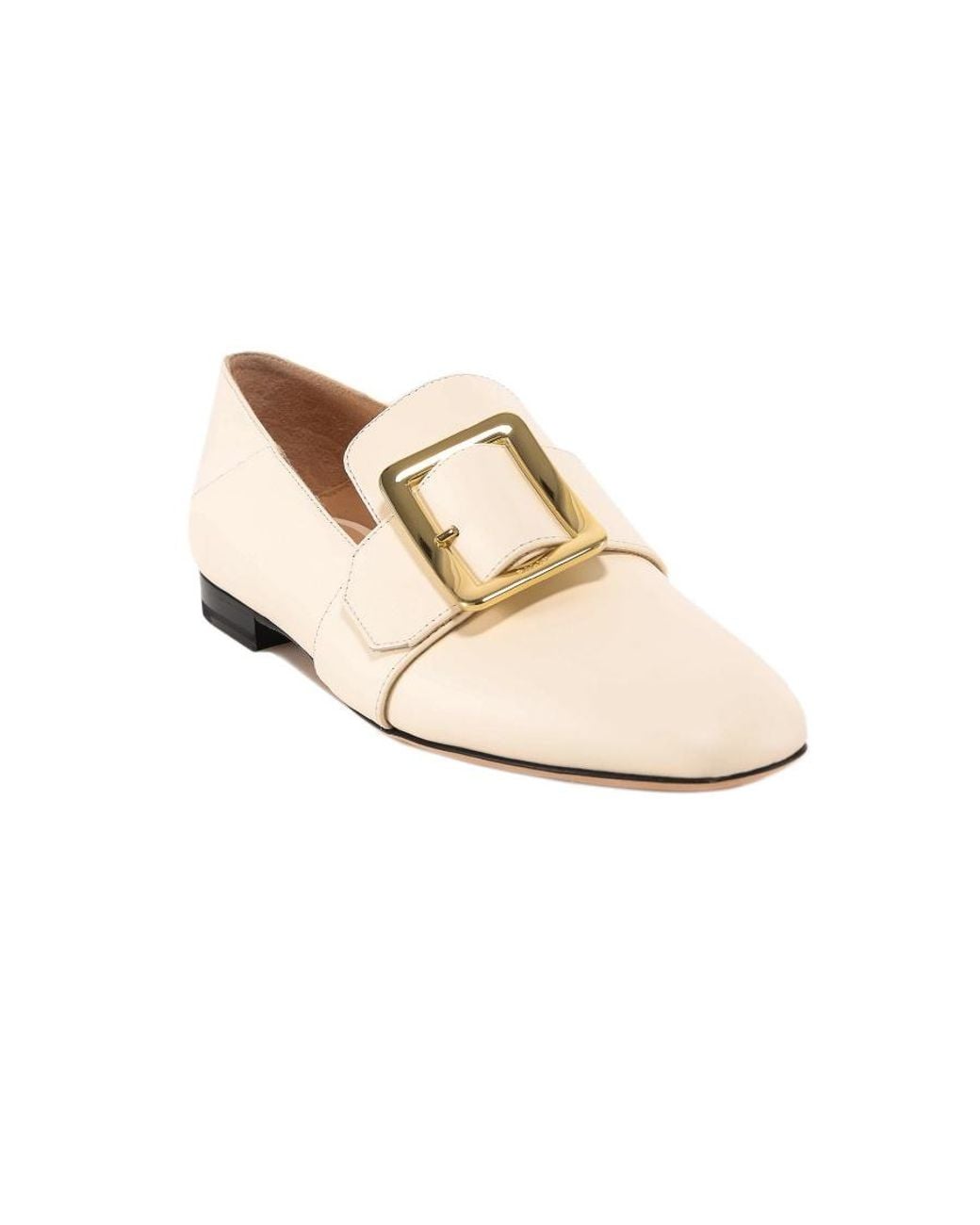 Bally White Buckle-Detail Loafers