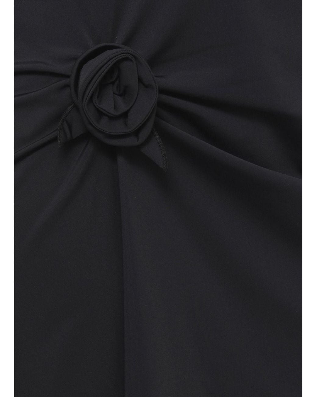 Coperni Blue Draped Rose Detail Dress