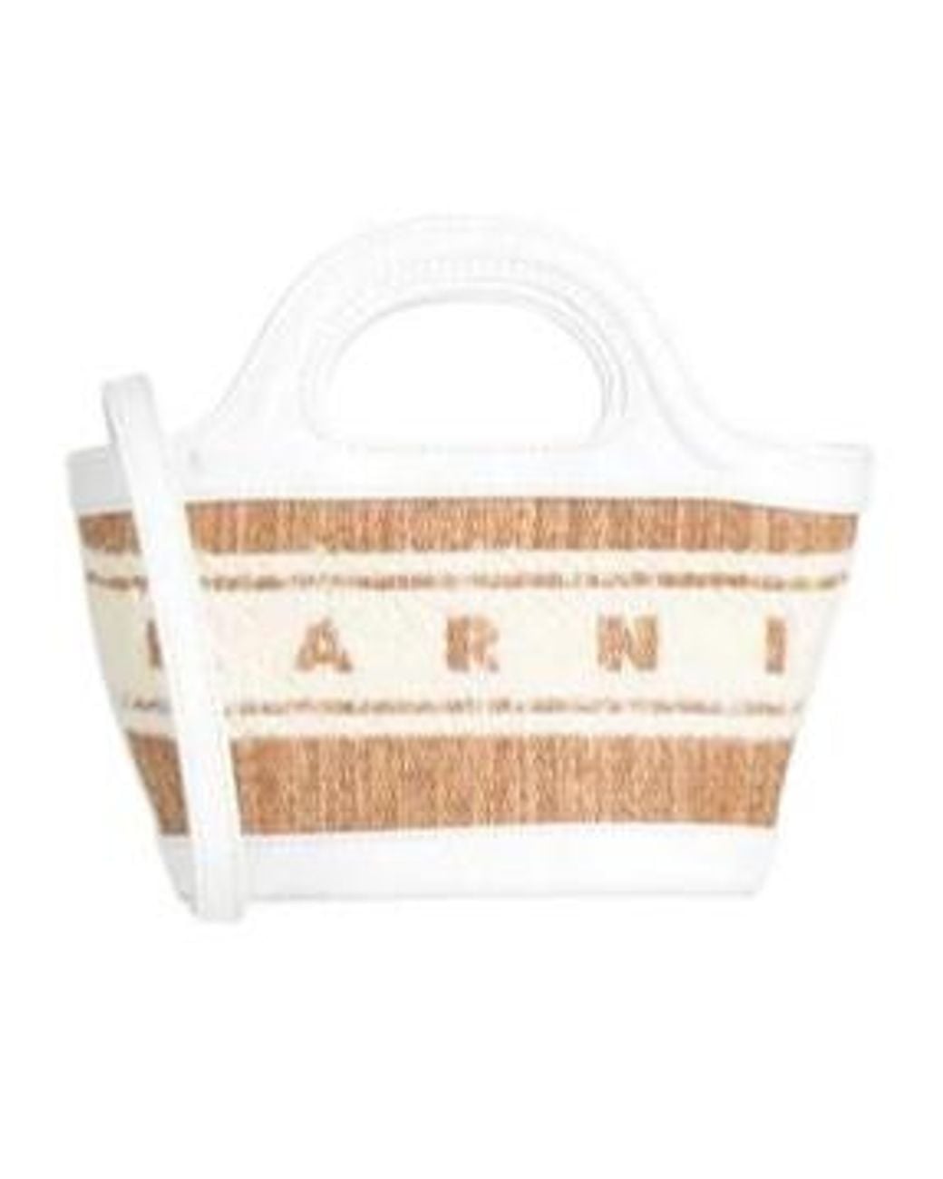 Marni White Two-Tone Handbags
