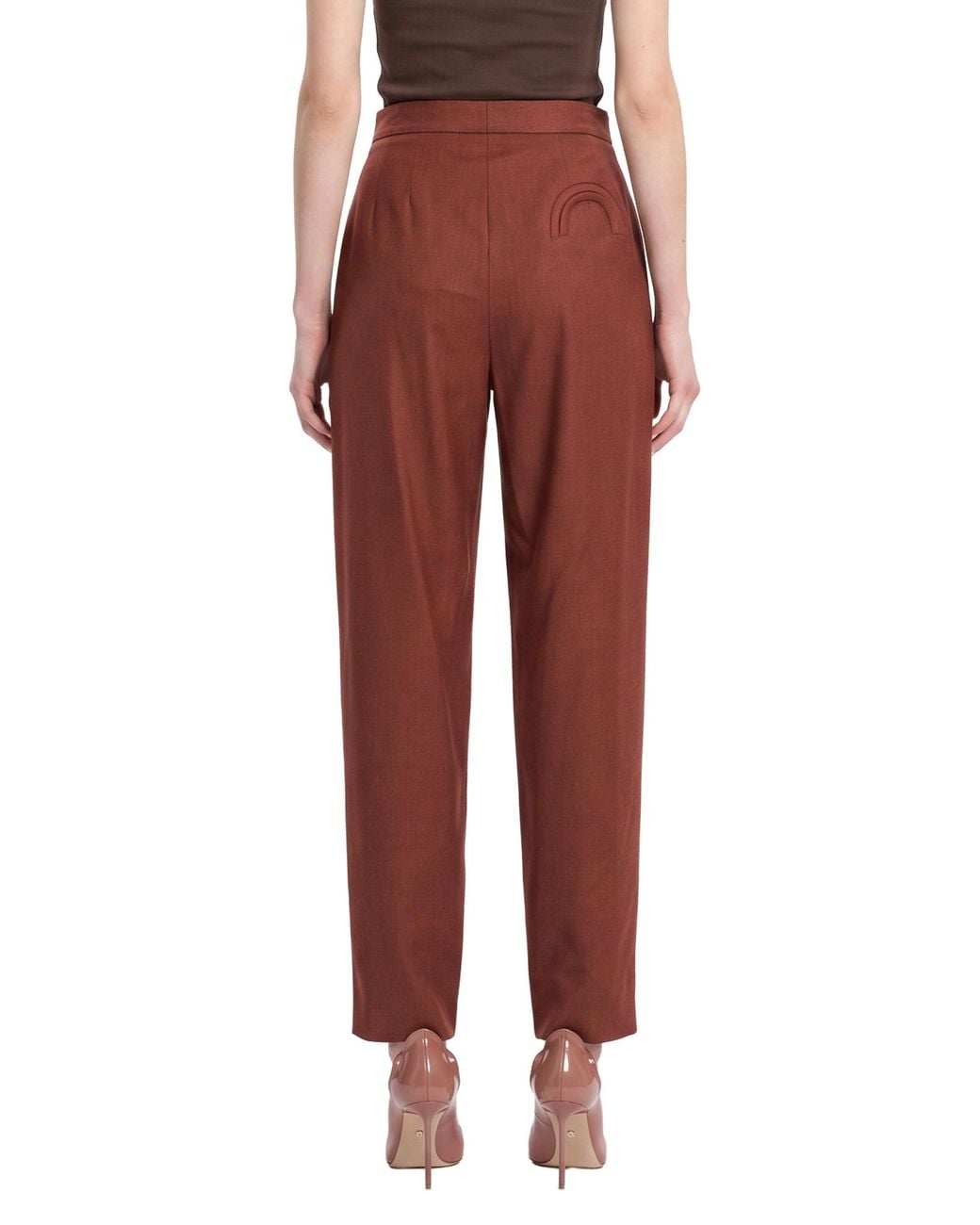 Blazé Milano Red Blazé Milano Patea Pleated Straight-Leg Trousers