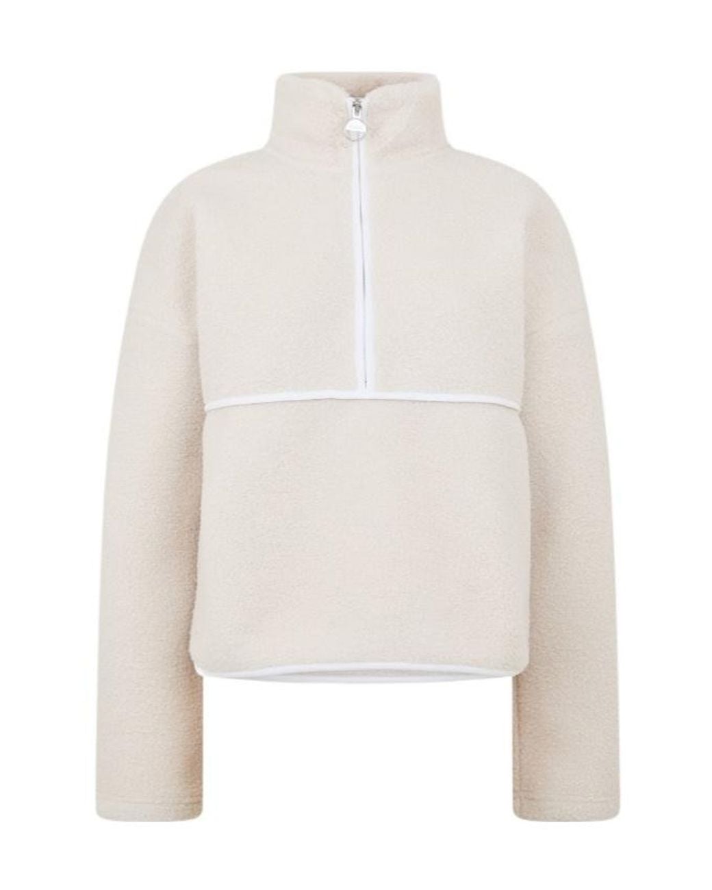 Barbour White Long-Sleeved Half-Zip Sweatshirt