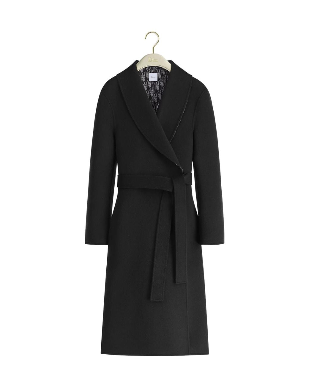 Dior Black Belted Coat