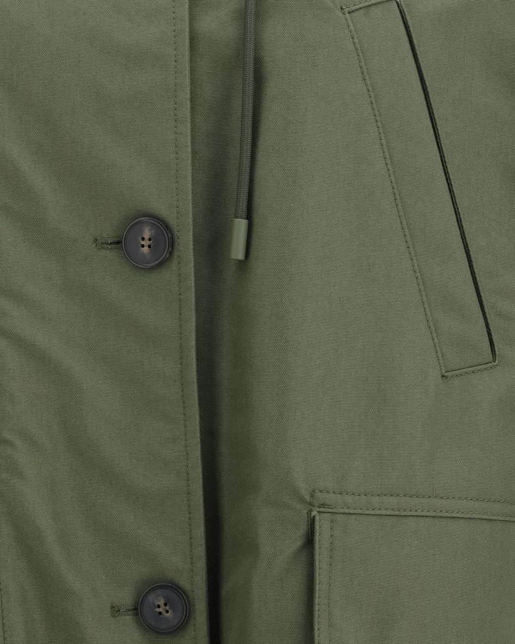 Weekend by Maxmara Green Hooded Button Jacket