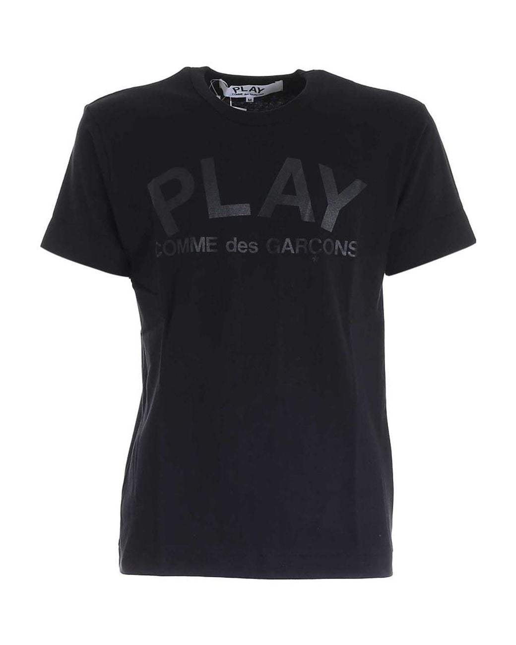 COMME DES GARÇONS PLAY Black Logo Printed T-Shirt for men
