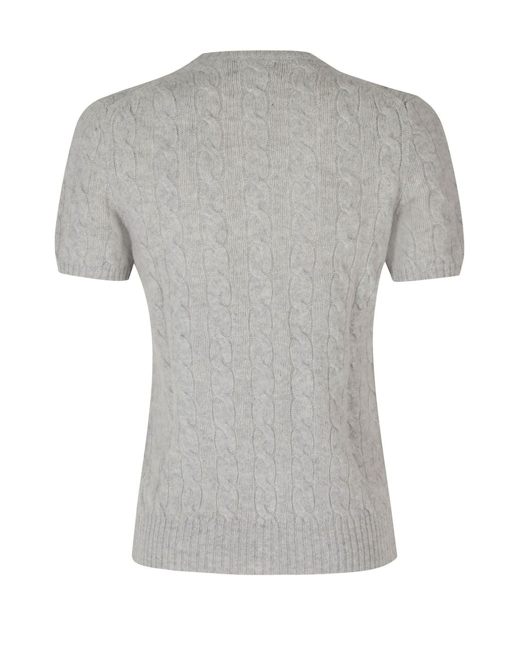 Polo Ralph Lauren Gray Cable Knit Short-Sleeved Jumper