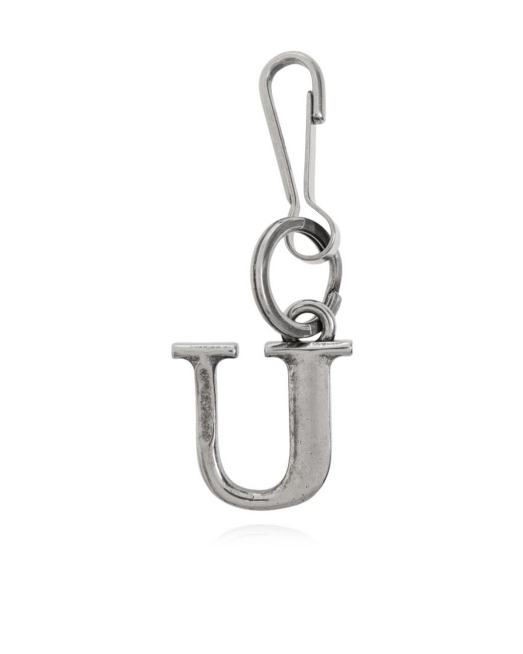 Balenciaga Metallic U Chain Keychain