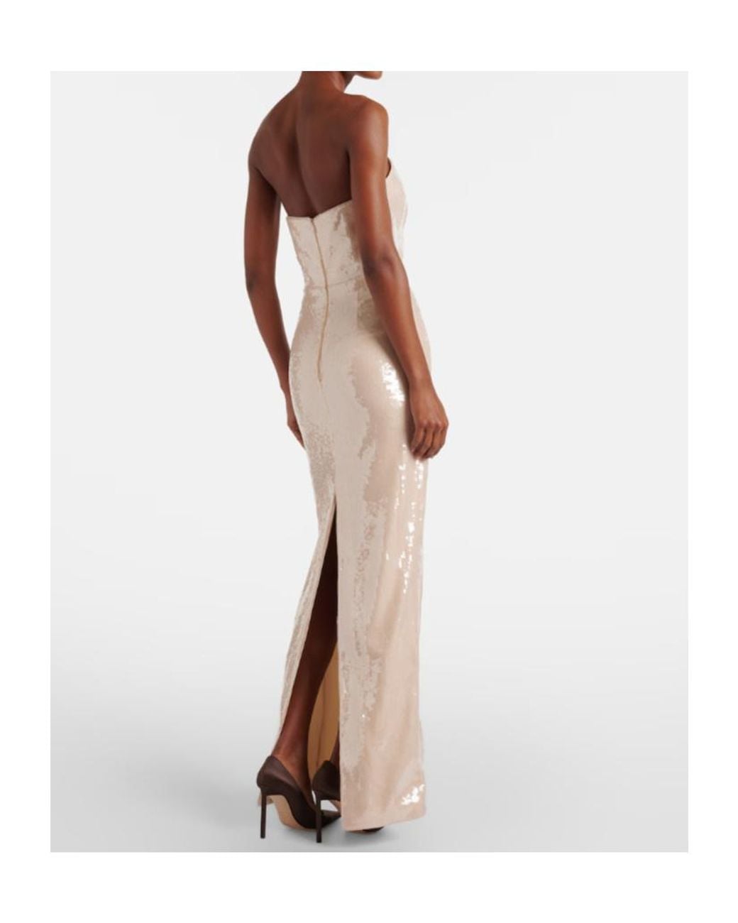 Roland Mouret White Sequined Gown