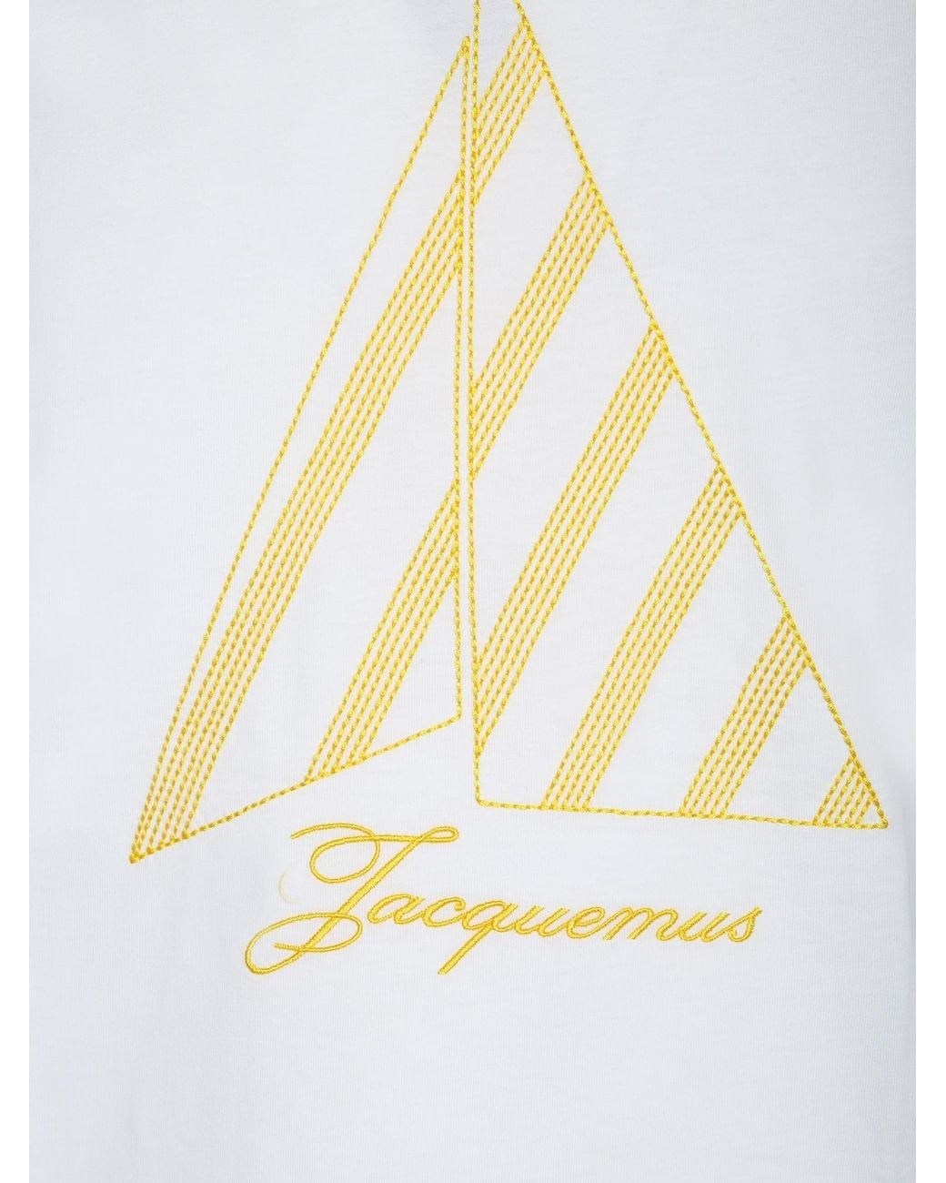 Jacquemus White Embroidered Oversized T-Shirt