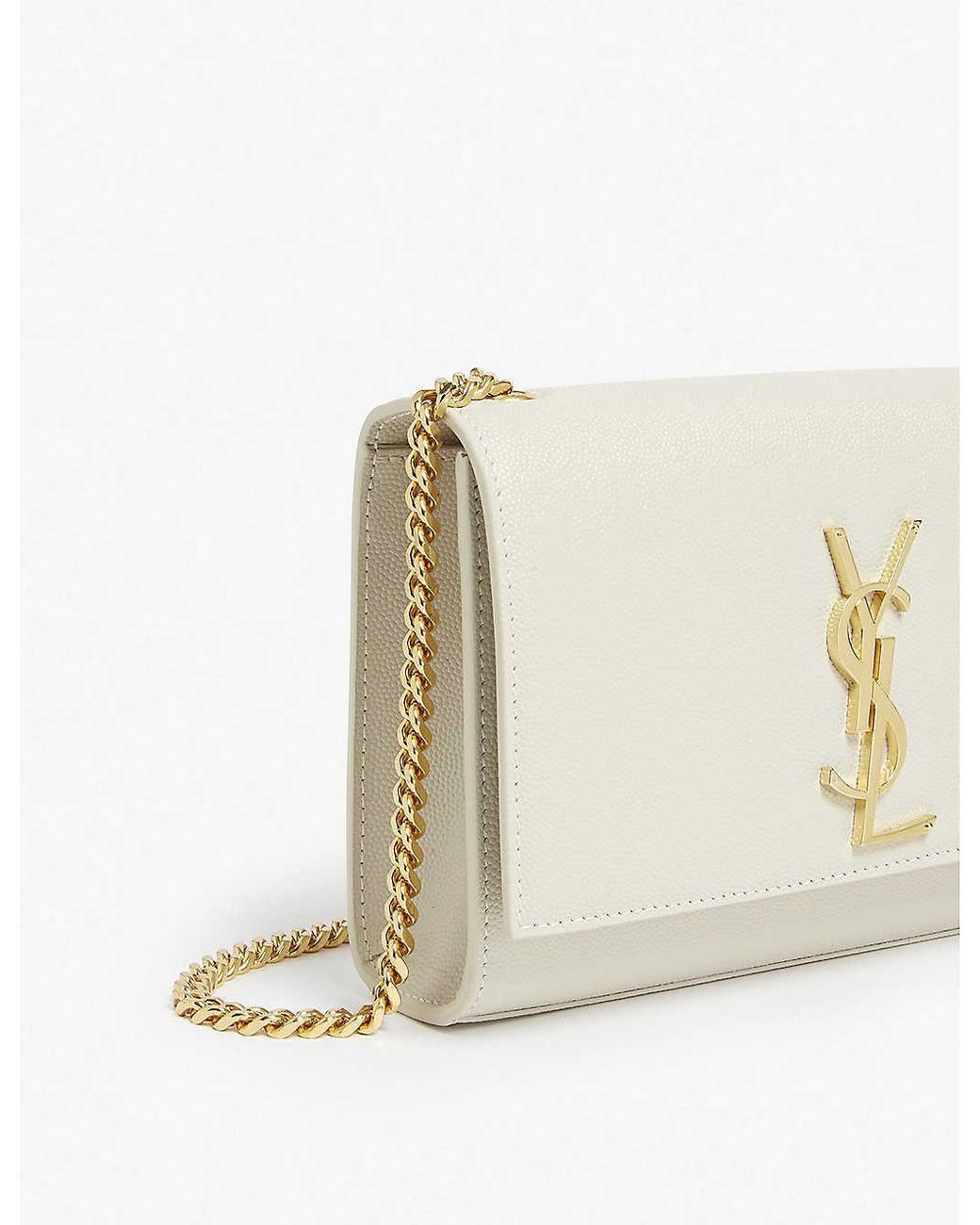 Saint Laurent White Classic Kate Small Crossbody Bag