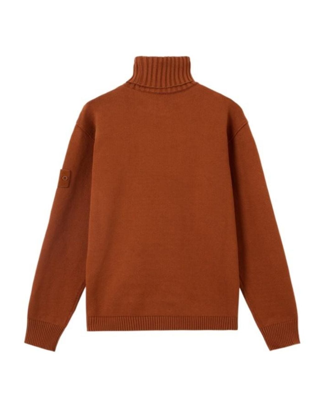 Stone Island Brown Regular-Fit Turtleneck Jumper With Ribbed Trims for men